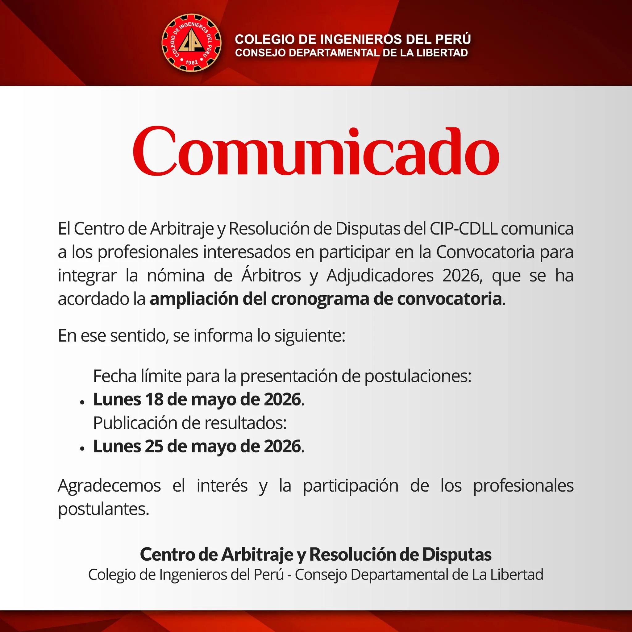 COMUNICADO
